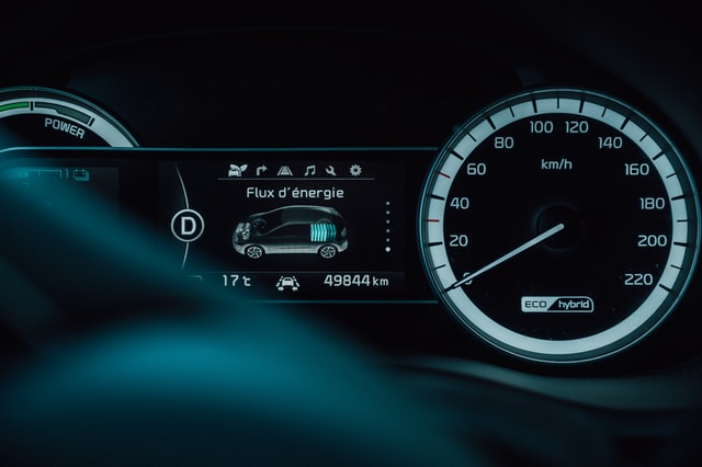 hybrid cars battery autonomy indicator display
